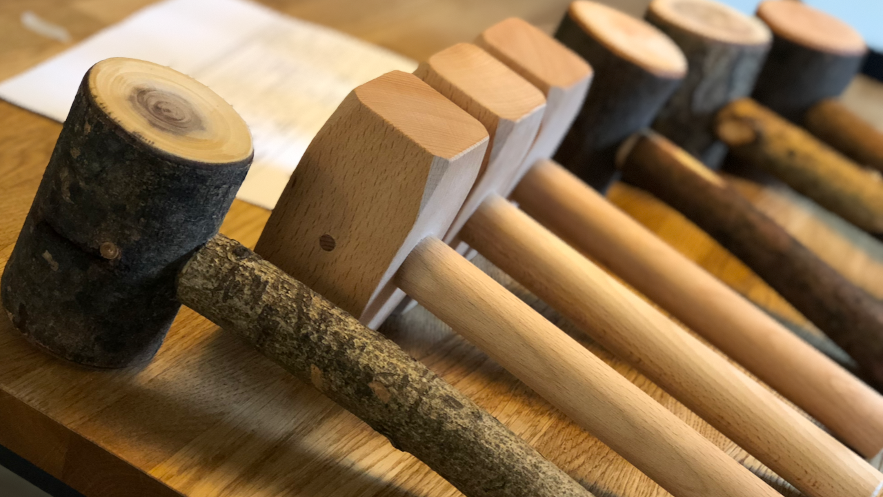 Kløvehammer i træ - træhammer